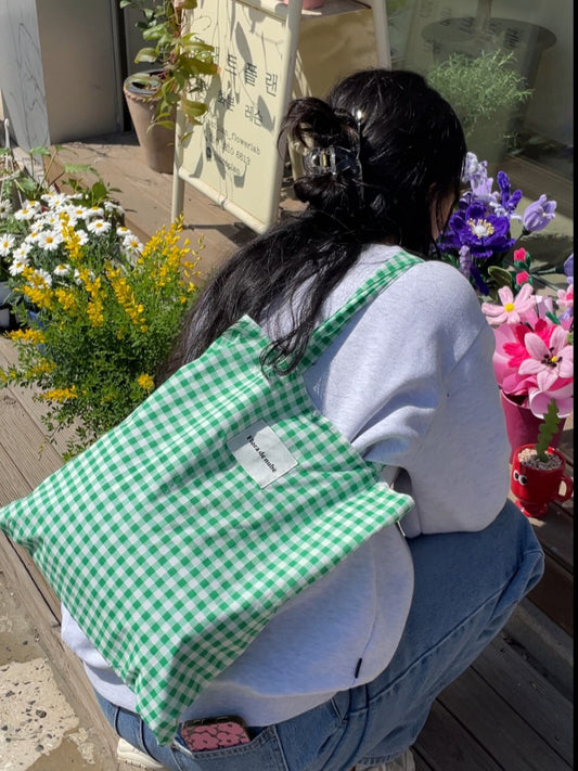 [Flora de nube] aesthetic floral tote bag | Greeny